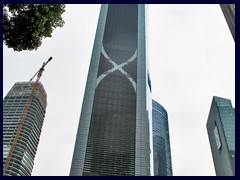 Pearl River Tower in 2011 has 71 floors on 310m. This spectacular skyscraper was designed in structural experssionist style by Skidmore, Owings and Merrill and is one of the most environmental friendly buildings in the world, since it produces more energy then it consumes.